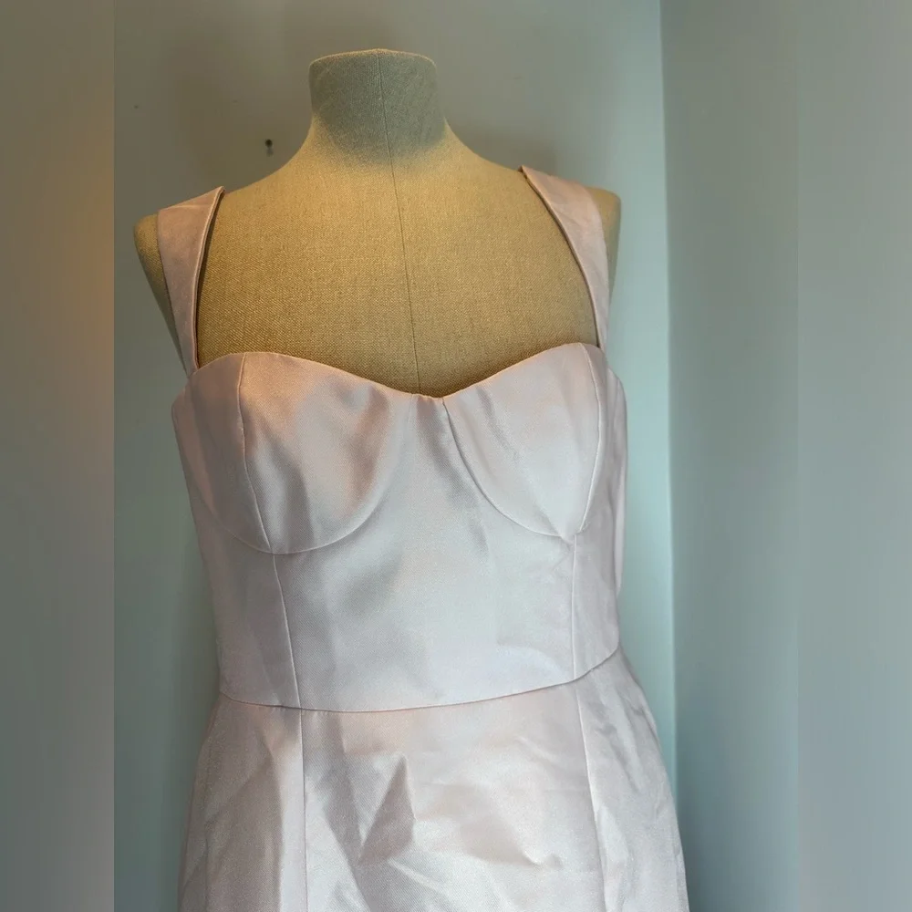 ALFRED SUNG Bustier Tie Back Gown 
PINK - Picture 10 of 13
